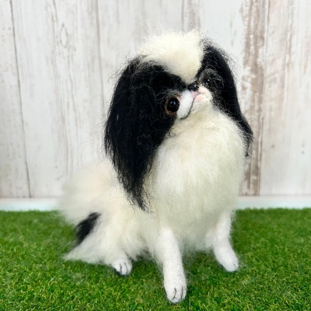 こちらは購入可能です。羊毛フェルト【狆】犬　オーダー別途受付中です。