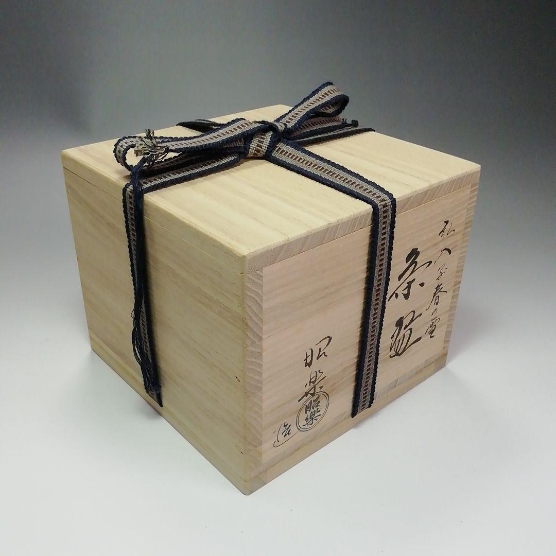 Ｓ３１９　茶碗　『弘入写　春の雪』『佐々木昭楽作』　共箱　抹茶碗　茶道具