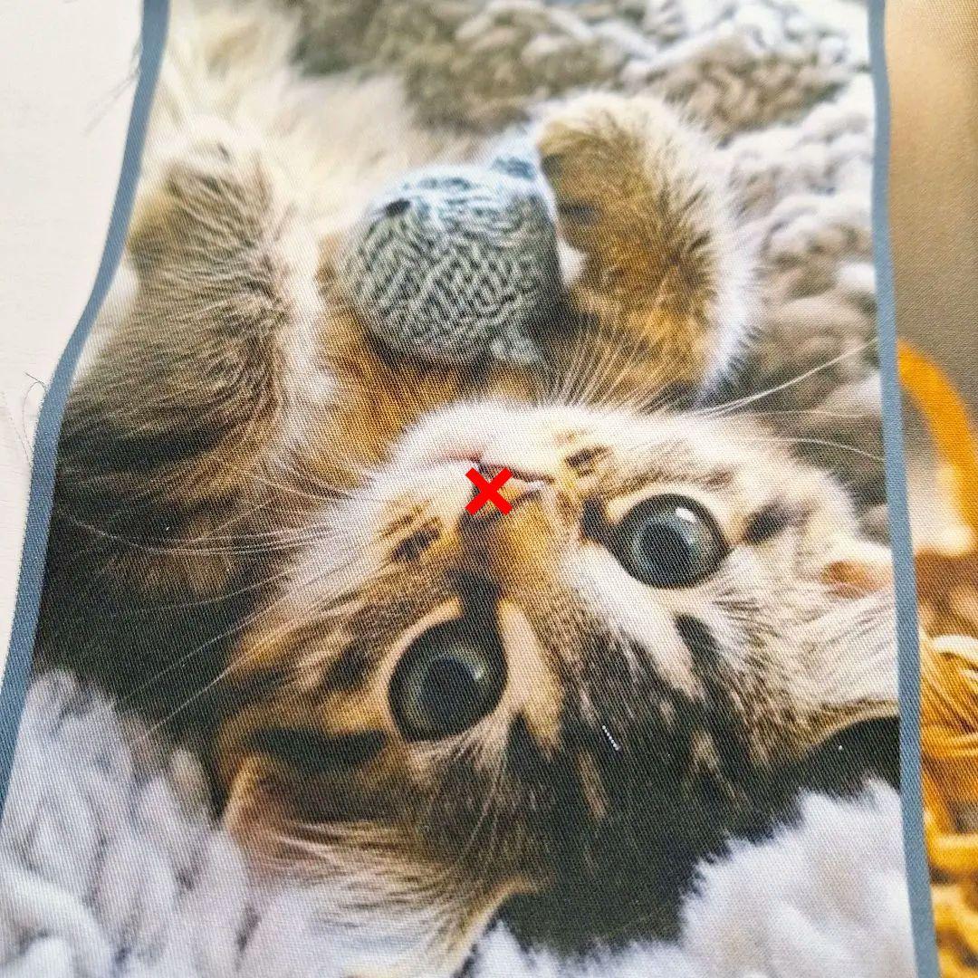 可愛いねこと毛糸パネル生地　ハンドメイド