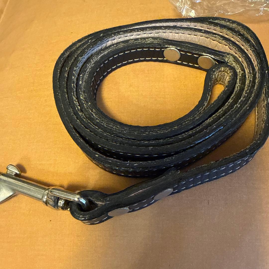 犬の生活　レザー製　ハーネス新品と中古　リード中古　3点セットセット
