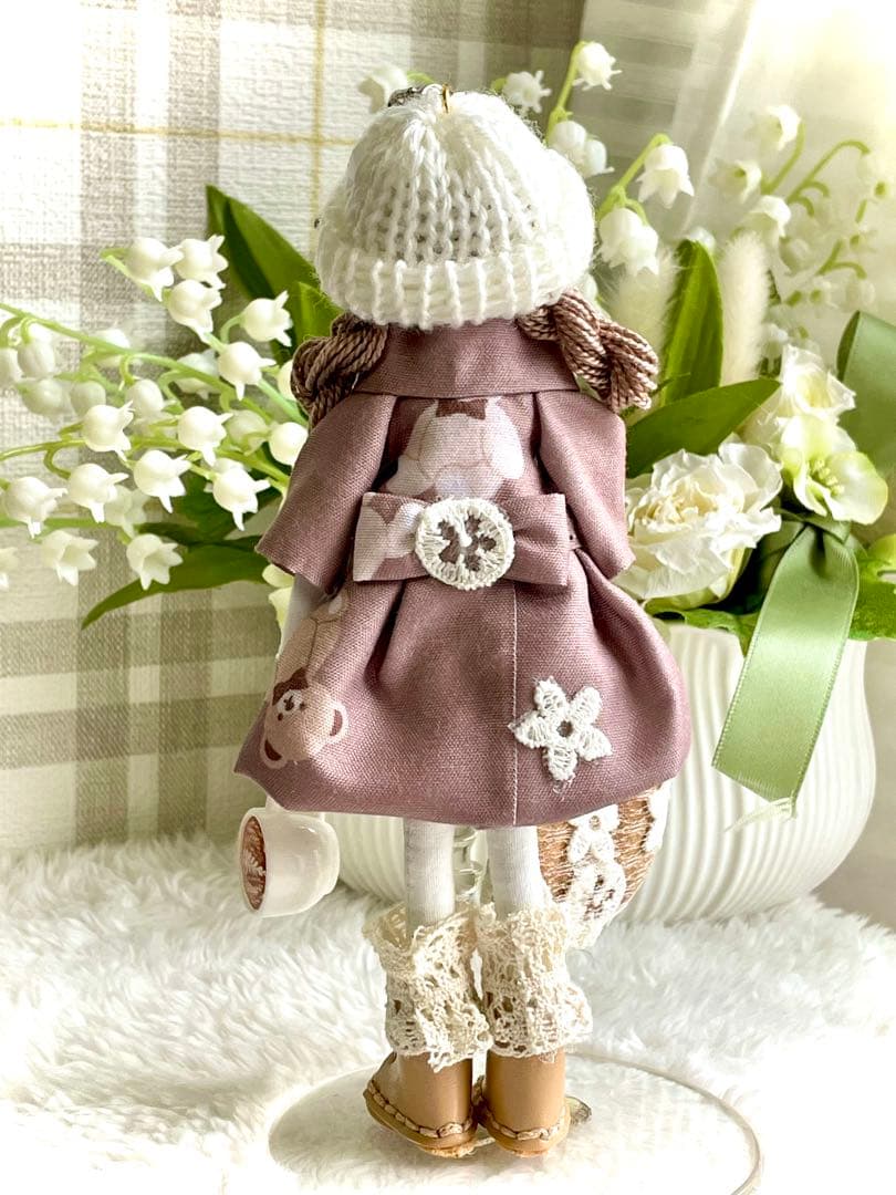 バルーンスカート❤️ニット帽❤️ハイカットブーツ❤️ハンドメイド♡ドールチャーム