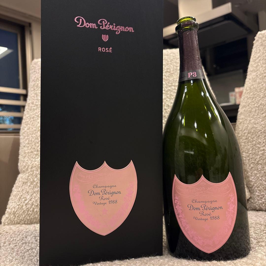 マグナムボトルDom Pérignon ロゼ 1988 空瓶➕木箱