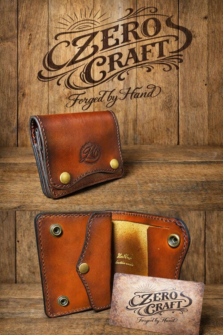 ZERO CRAFT Patina tracker mini 手染め本革 財布