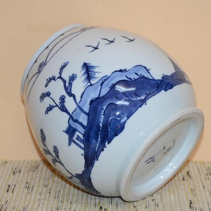 茶道具　水指　芋頭　染付　京焼　富田静山　古物　美品　送料込み