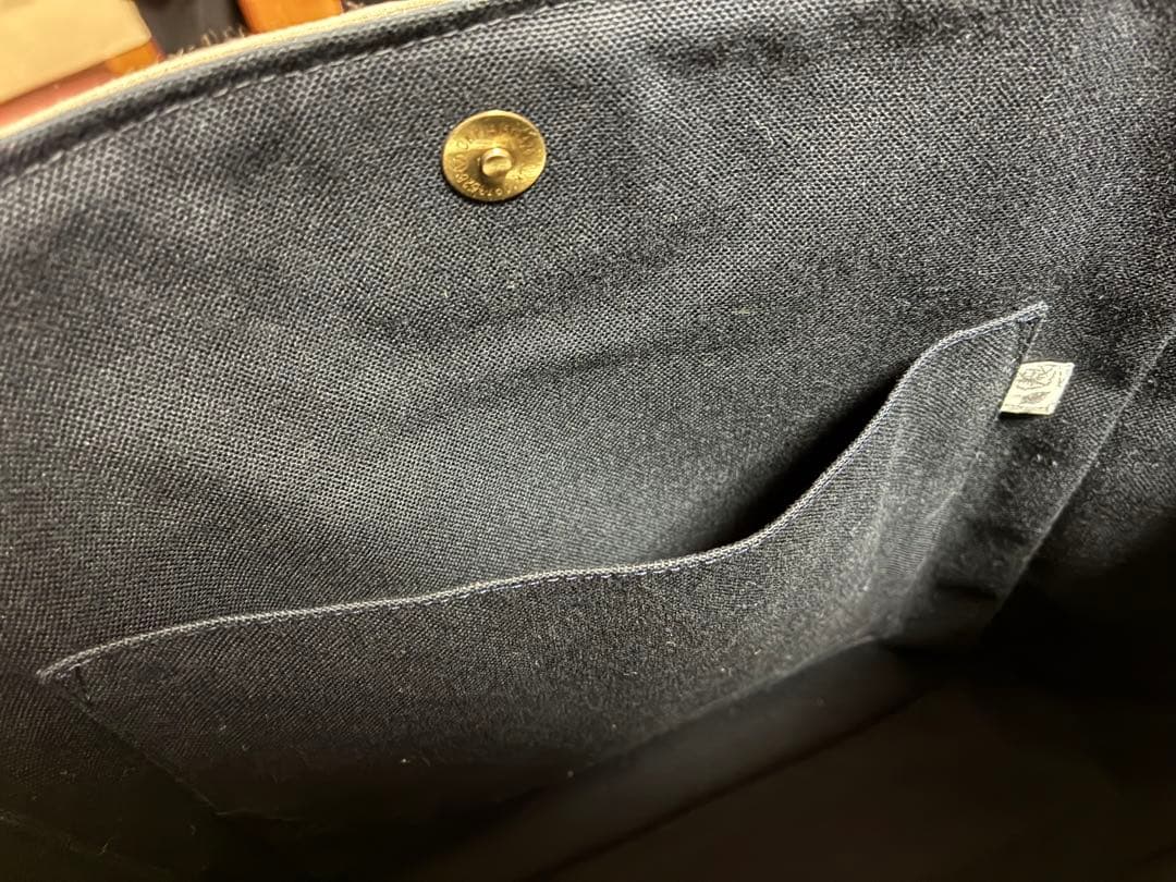 ミナペルホネン ハンドメイド トートバッグ スマイルフラワー カーキ ネイビー