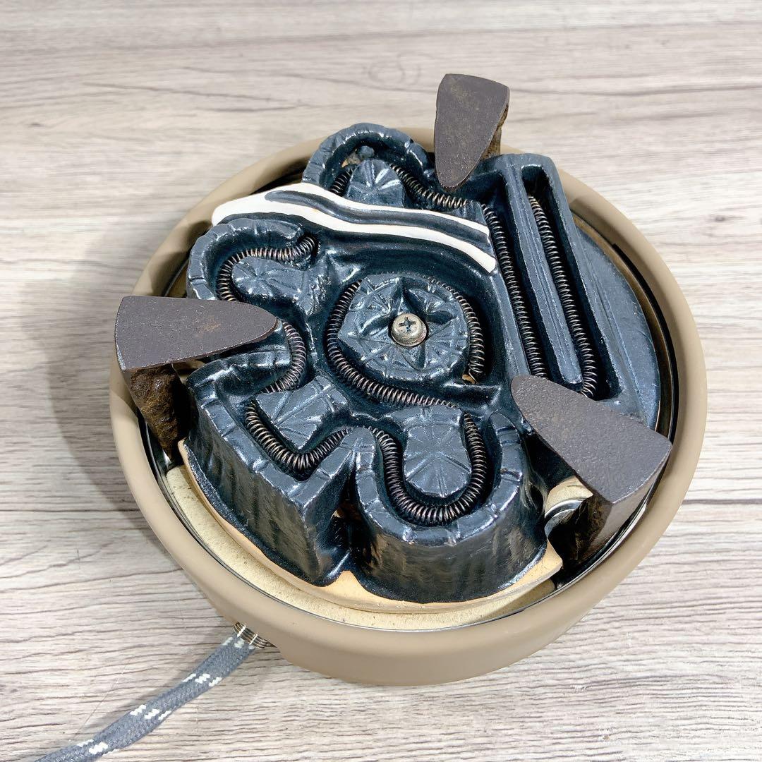野々田式　茶道用 炭型ヒーター　茶道具　炭型電熱器　風炉付き　台座付き