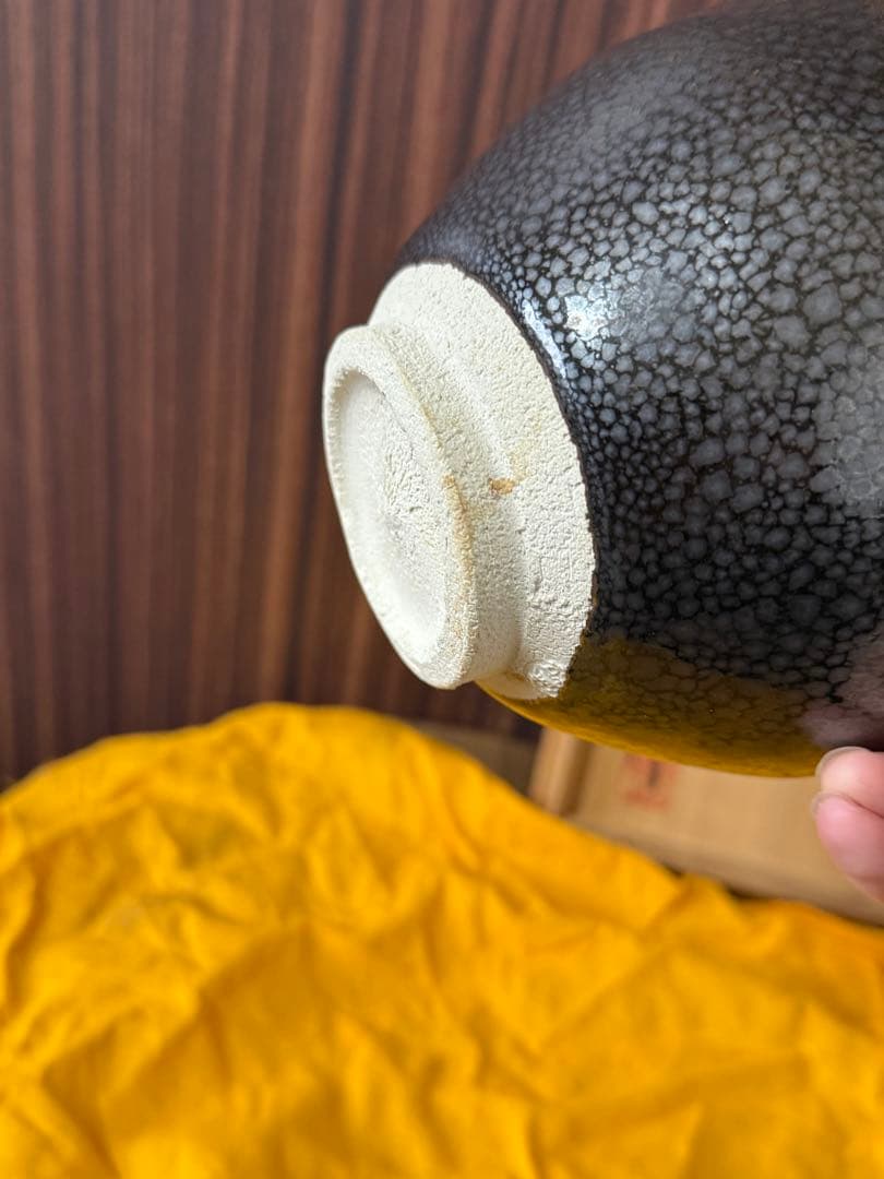 京焼 木村盛和 作 油滴天目釉 陶器 抹茶碗 茶碗 茶道具