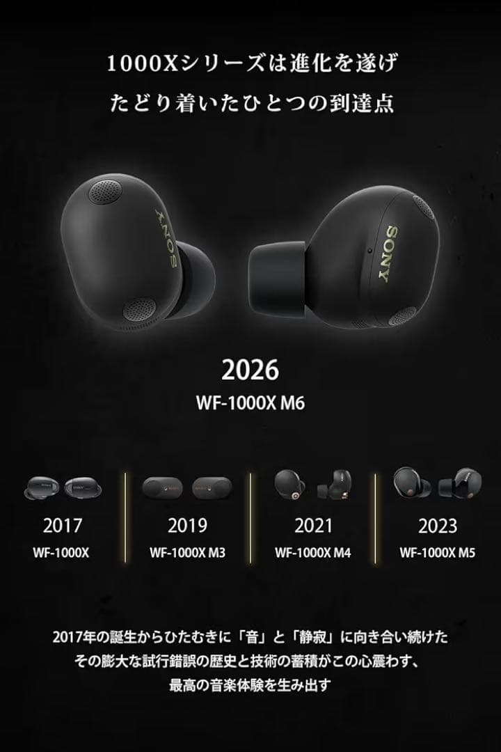 ソニー(SONY) WF-1000XM6 シルバー ワイヤレスイヤホン