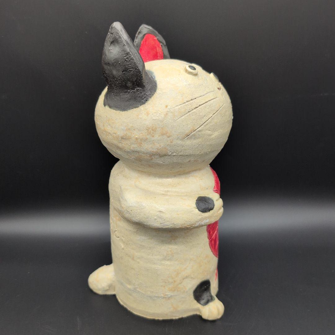 【新品未使用品】縁起物　癒し　鯛持ちネコ (白) 特大 招き猫