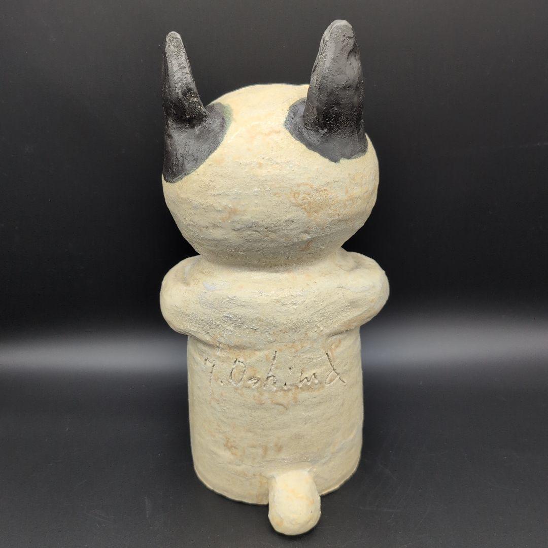 【新品未使用品】縁起物　癒し　鯛持ちネコ (白) 特大 招き猫