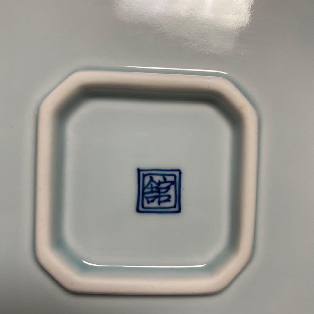有田焼 陶宗窯　染錦松竹梅文　角皿