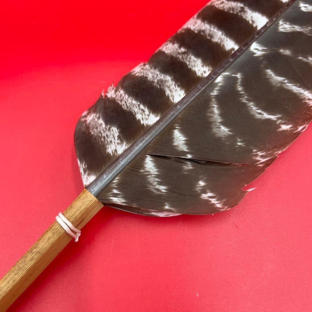 【元箱付き】茶道具 羽箒　御羽掃　唐君（青鸞／セイラン）　風炉