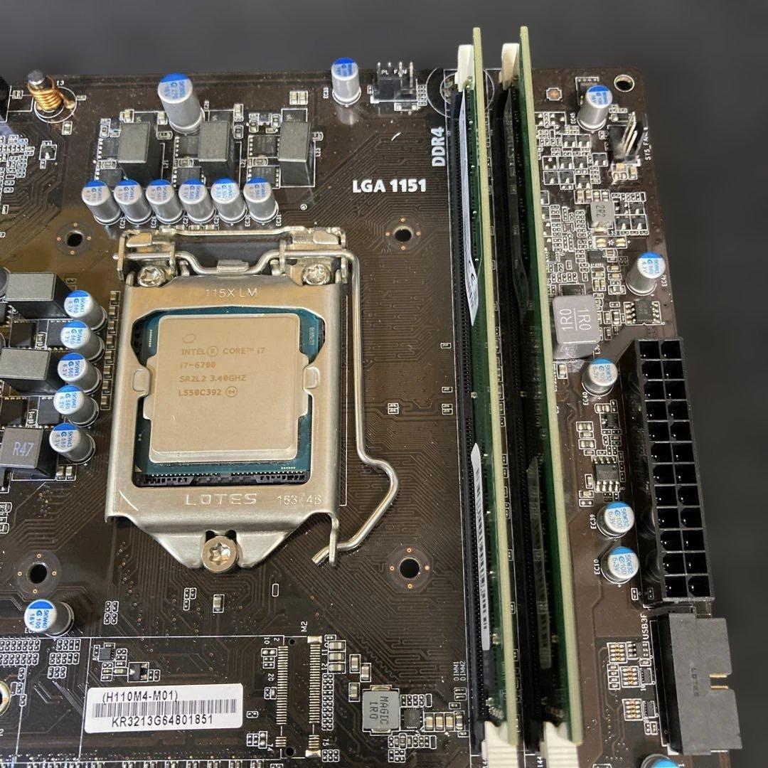 i7-6700 3.4GHz メモリ16gb h110m4-m01 マザーボード