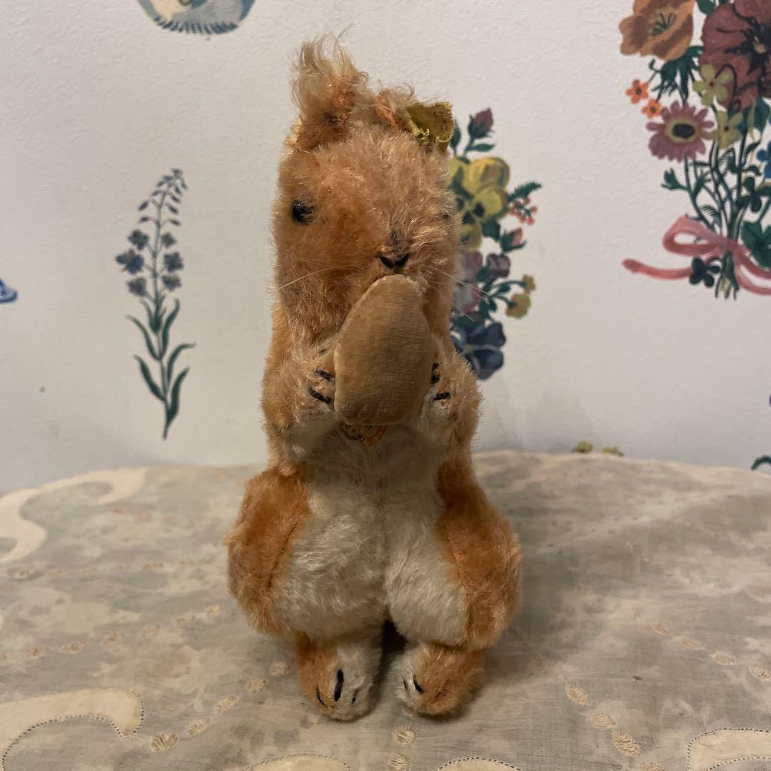 ヴィンテージ シュタイフ　リス　ぬいぐるみ