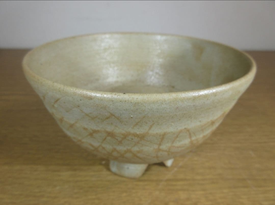 真作保証 金太漢 自作 神波東嶽 極箱 高麗金海猫掻手茶碗 臨済宗 大徳寺 韓国