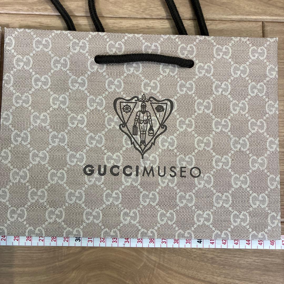 GUCCIMUSEO ベージュGGパターンショップ袋 2枚セット