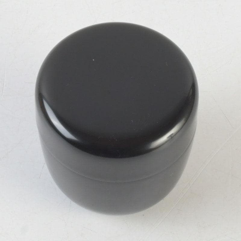 茶道具　山中塗工房　冴造　黒漆　真塗　中棗　共布共箱　V　9929