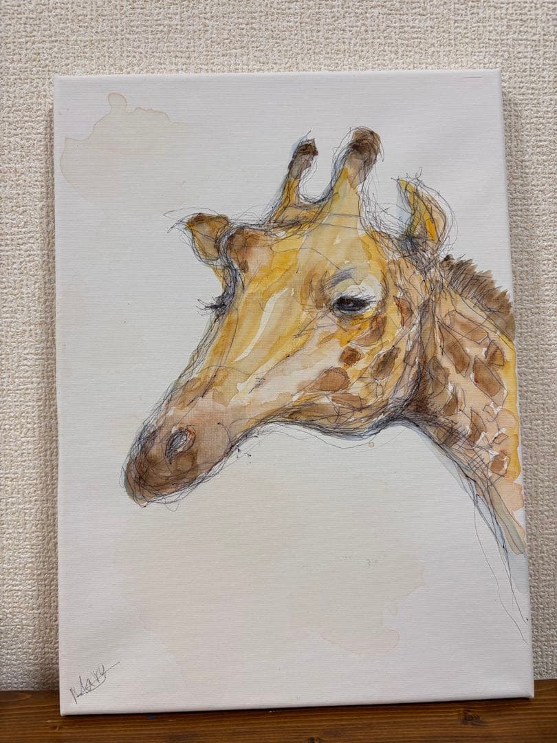 キリン　大丈夫よ　原画　キリンの絵　一点物