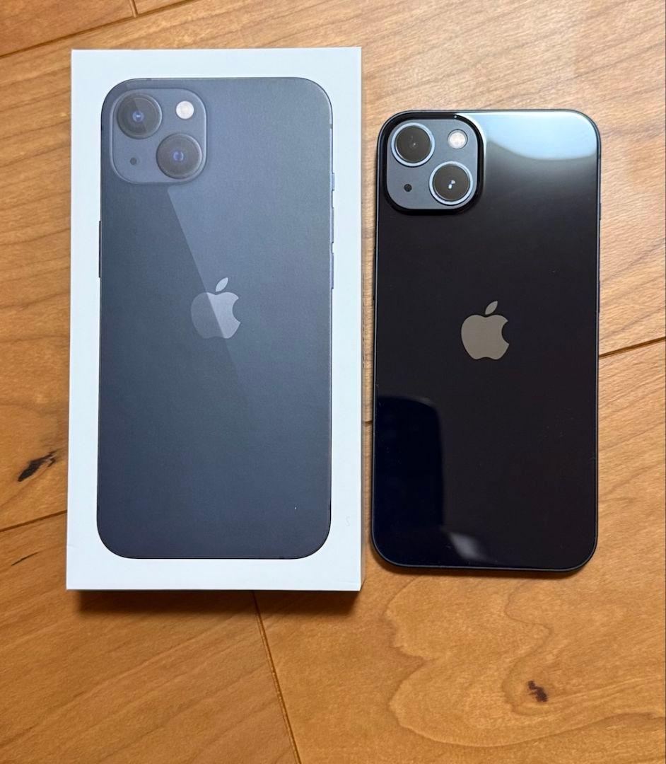 【美品】iphone13　256GB　ミッドナイト　バッテリー86%　ケース付