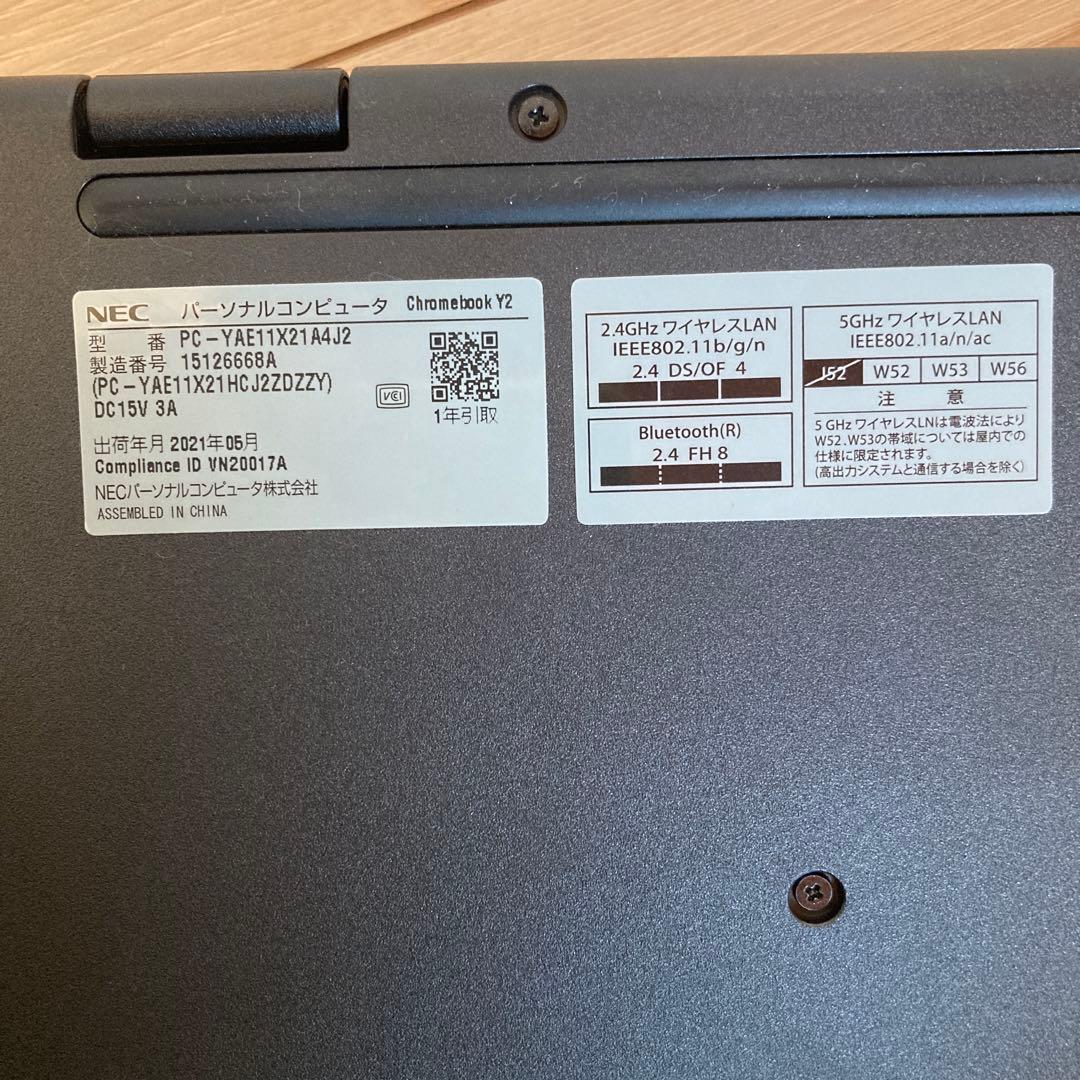 Chromebook本体 NEC Chrome book Y2