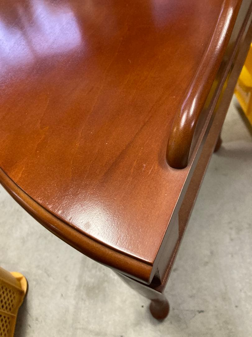 展示品　未使用　猫脚 半円コンソールテーブル｜電話台｜花台｜クラシック家具