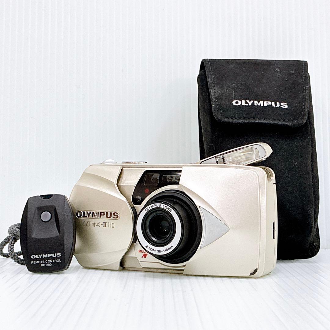 EZ-020【完動品】OLYMPUS μ-Ⅱ 110 専用ケース リモコン付