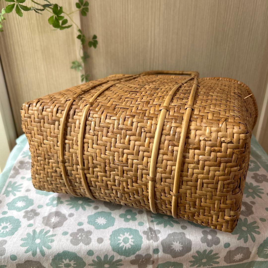 竹かごバッグ 竹籠バッグ 竹細工 竹編みカゴ 買物かご