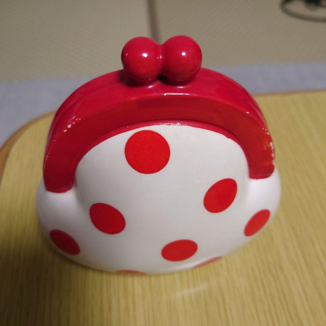 内藤ルネ　アンティーク　陶器　貯金箱　がま口