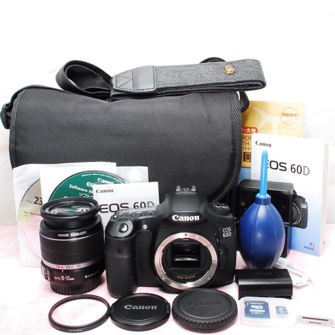 ✨美品✨Canon EOS 60D 一眼レフ 手ぶれ補正付 バッグ付き