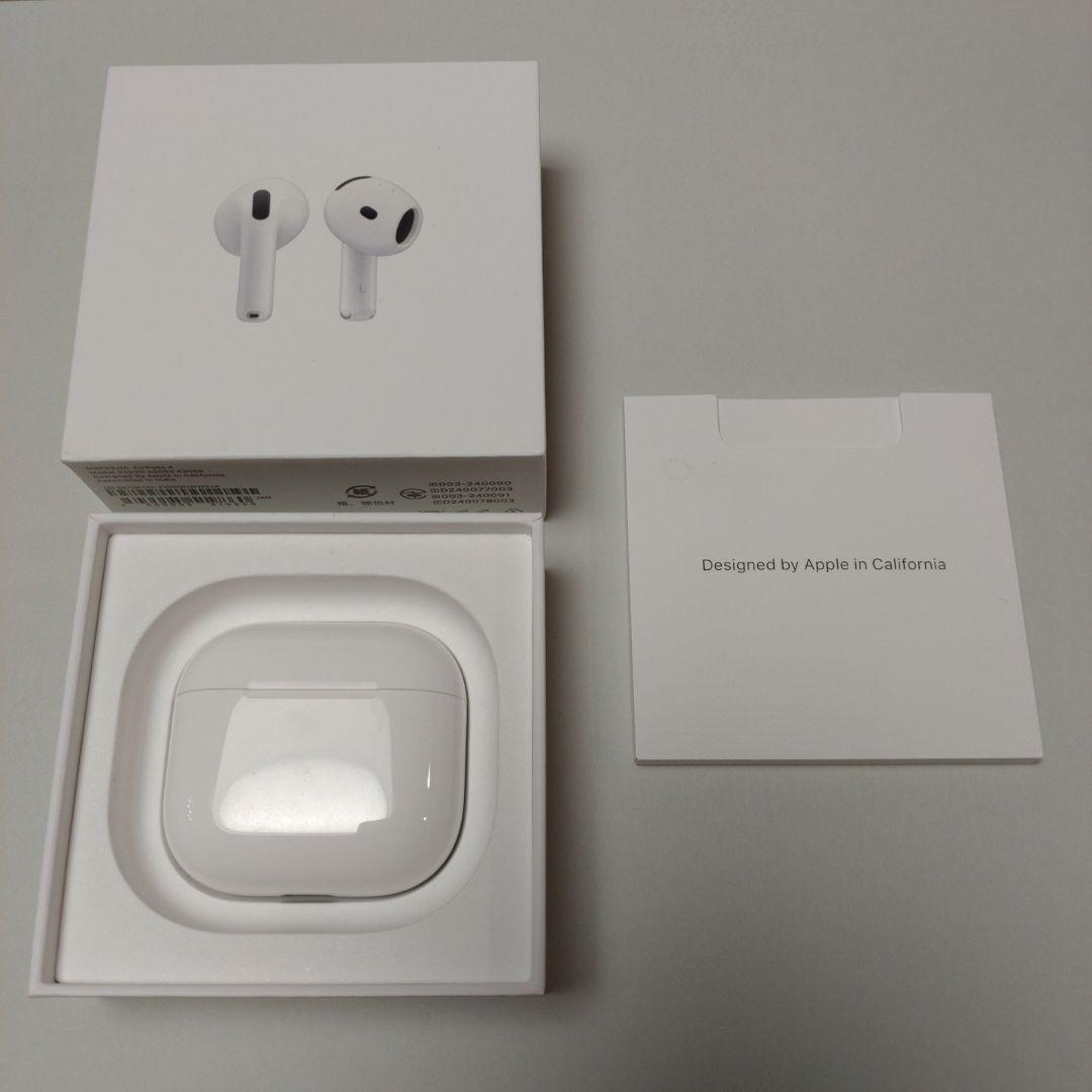 AirPods4　本体　正規品　アップル　ワイヤレスイヤホンMXP63J　未使用