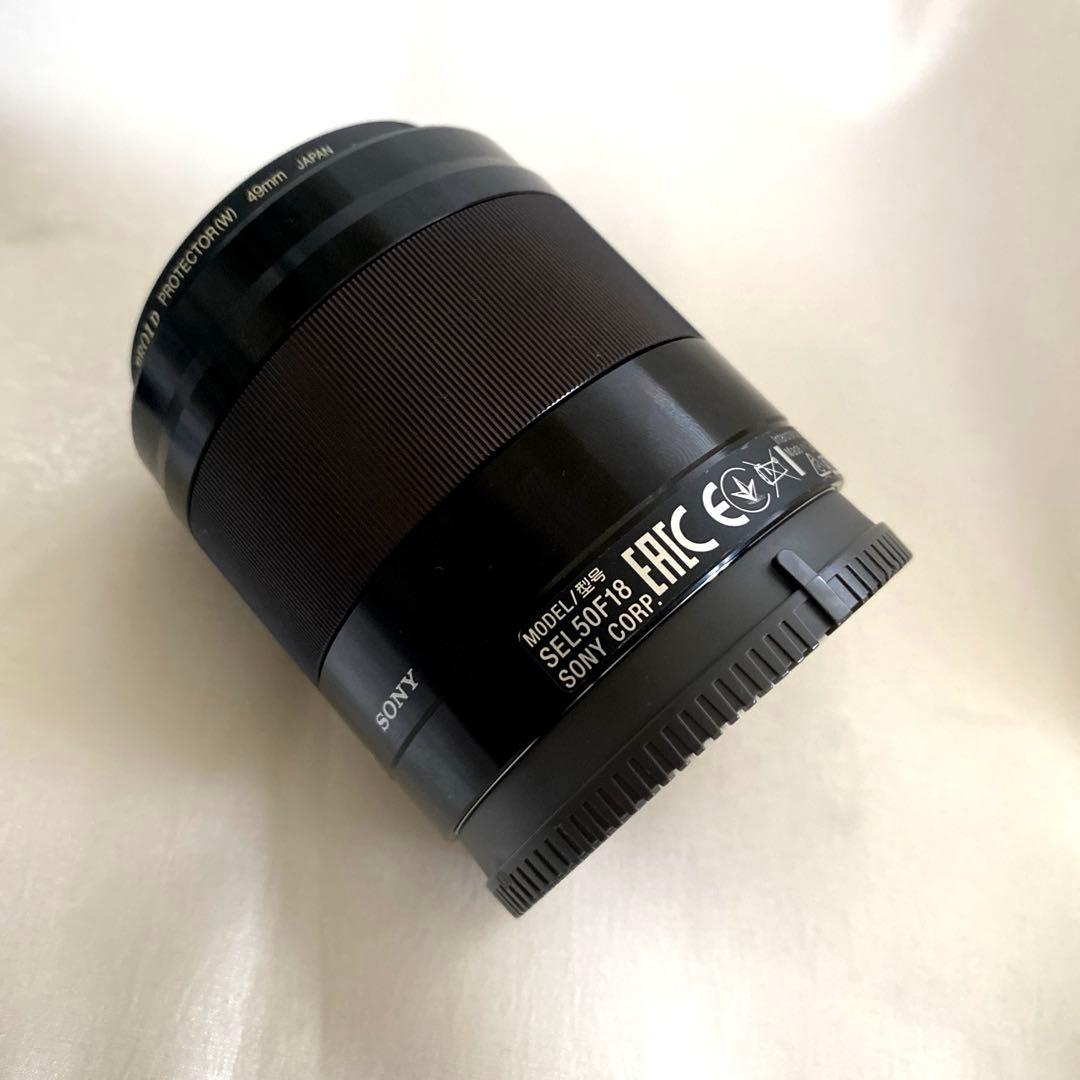 【美品】SEL50F18 ブラック フード付 SONY Eマウント 単焦点