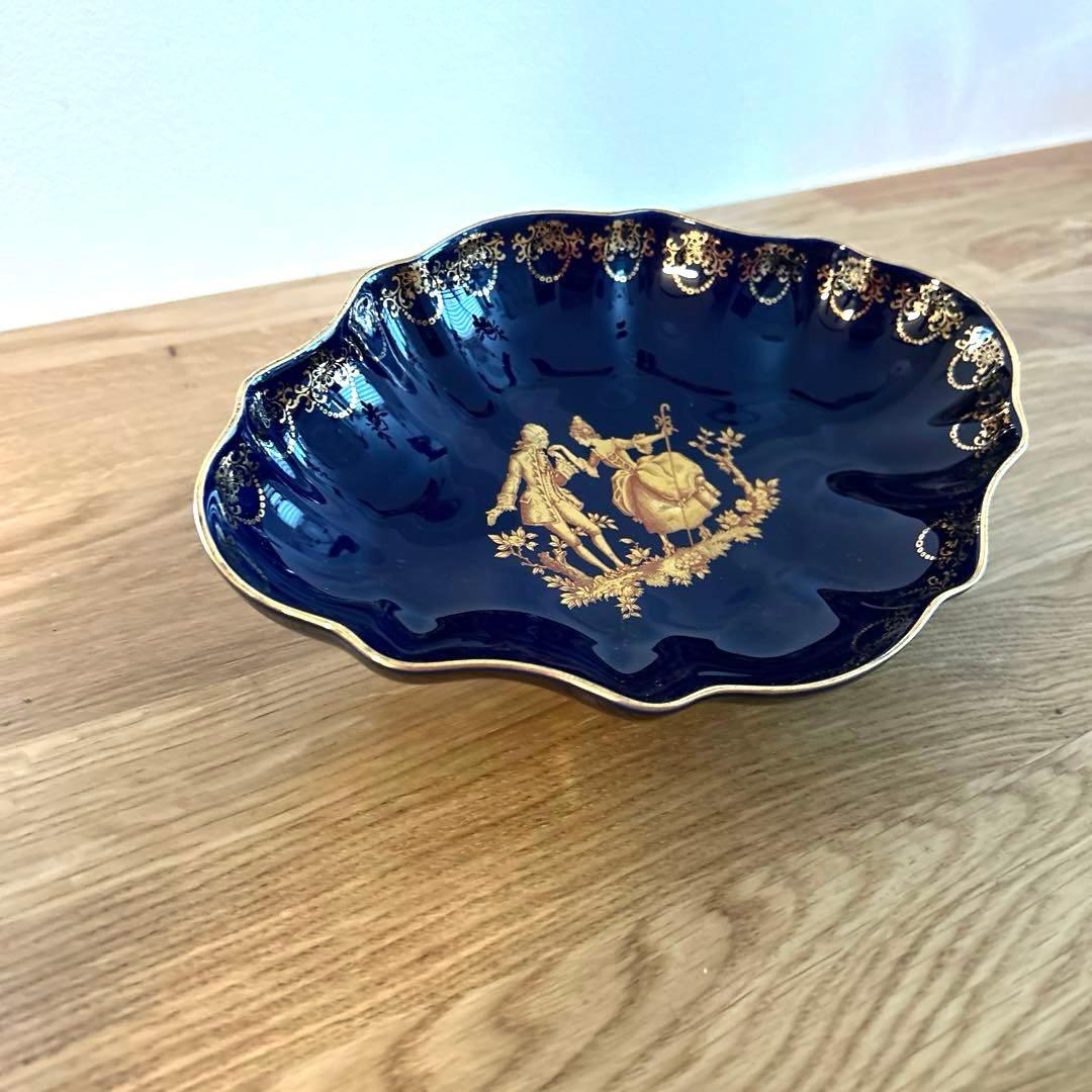 Limoges ボンボンディッシュ　 インペリアル リモージュ 金彩　コバルト