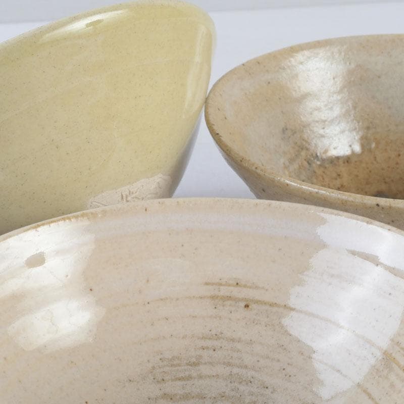 茶道具　日義窯　二代目　日義椿山作　茶碗　五点　共布共箱　C　A49A