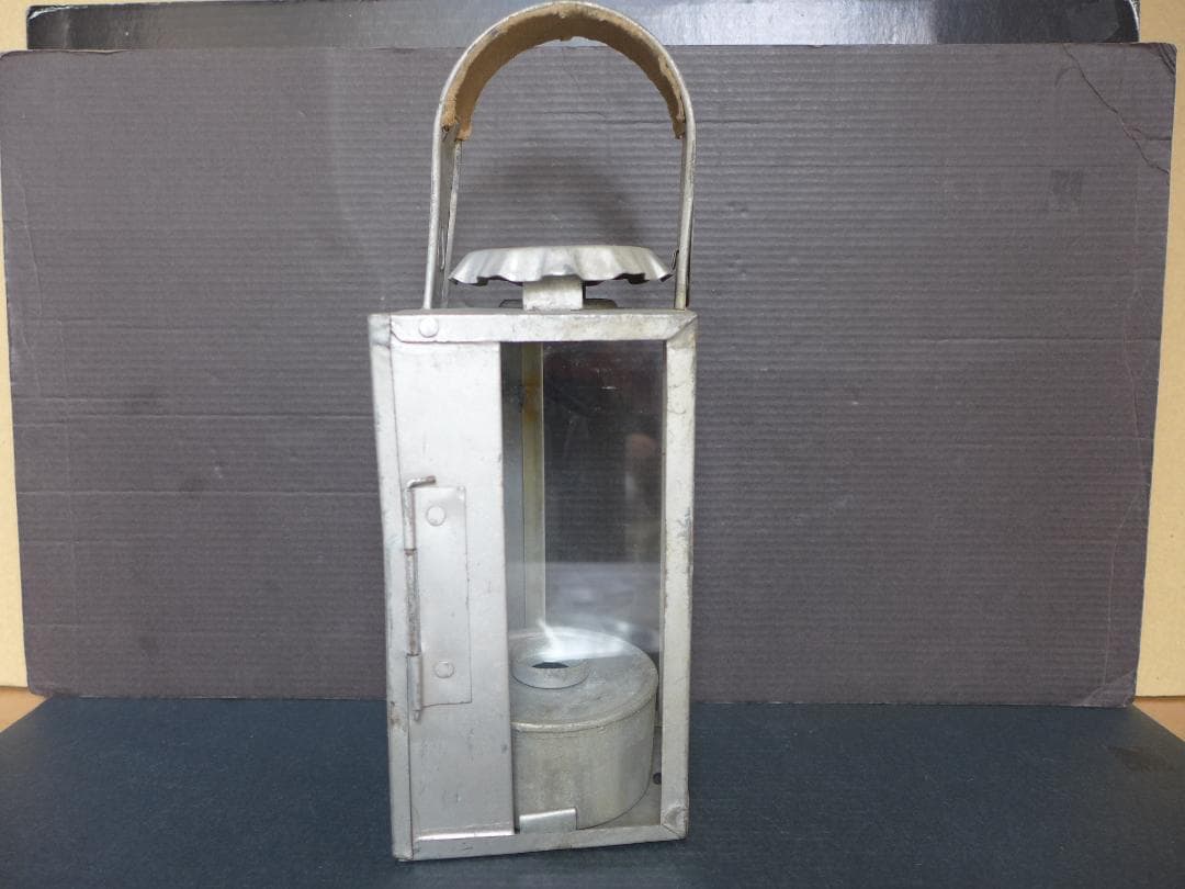 時代物【ストック品】ブリキ　手提げアルコールランプ　提灯　カンテラ　古道具