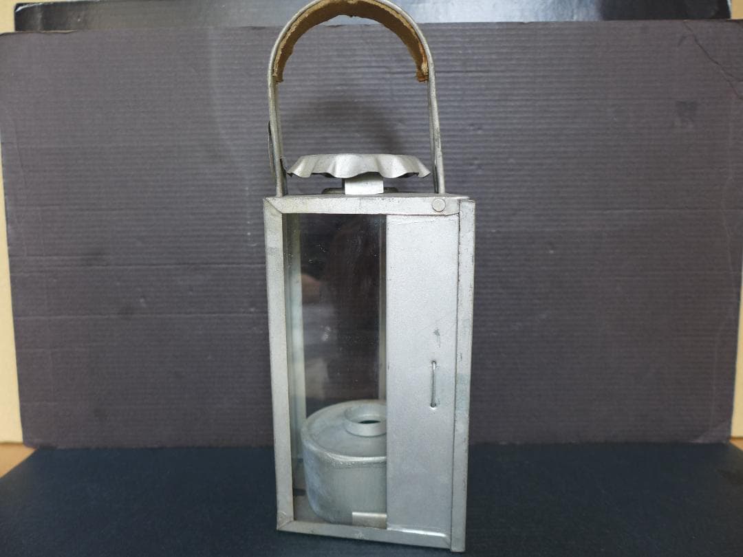 時代物【ストック品】ブリキ　手提げアルコールランプ　提灯　カンテラ　古道具