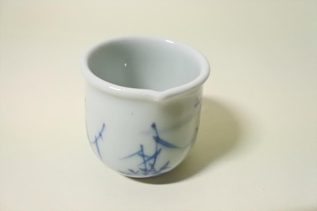 江戸末期～明治時代　伊万里　染付　片口　醤油差　骨董品　アンティークｆ