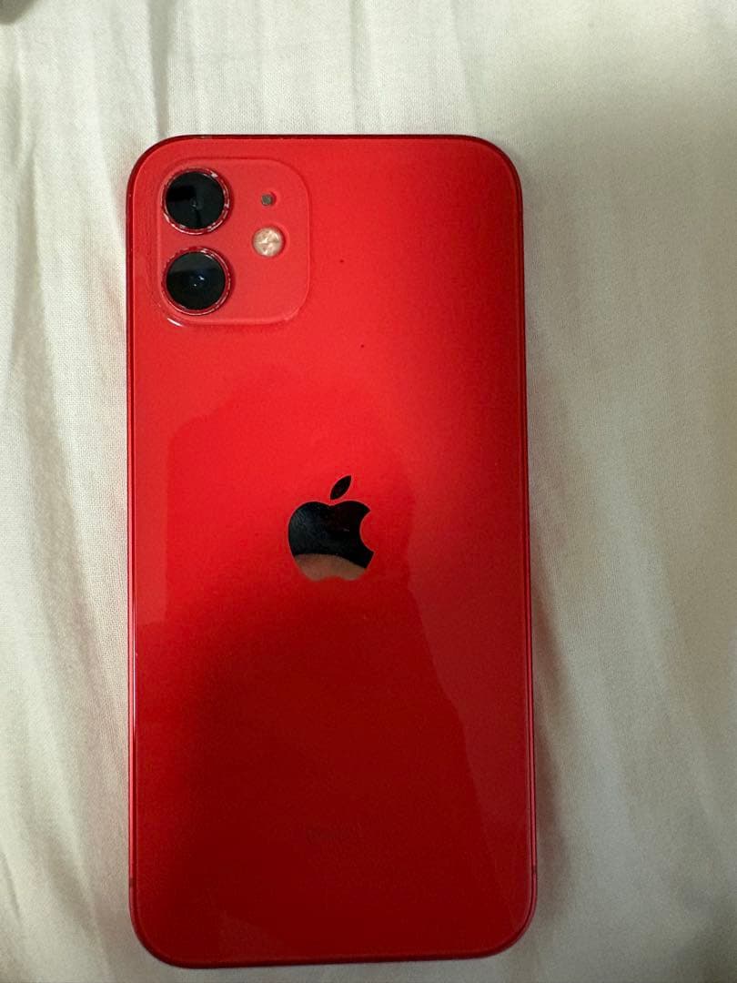 Apple iPhone 12 赤 本体とケース付き