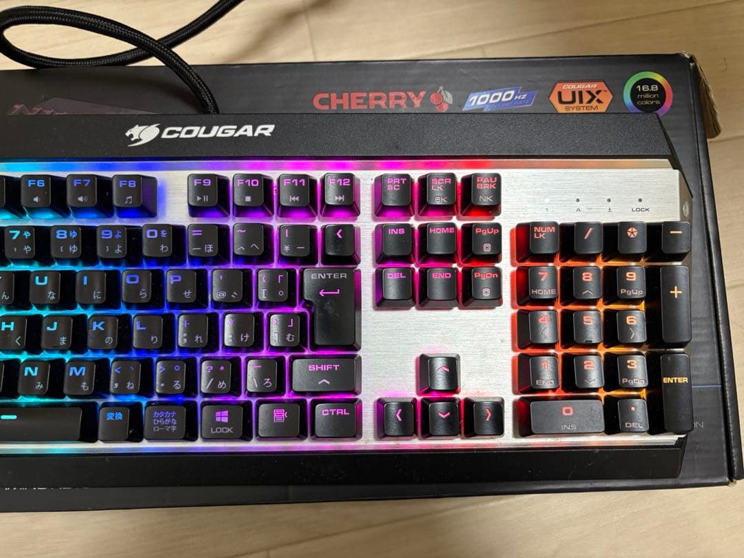 cougar ゲーミングキーボード HAGANE 青軸 動作確認