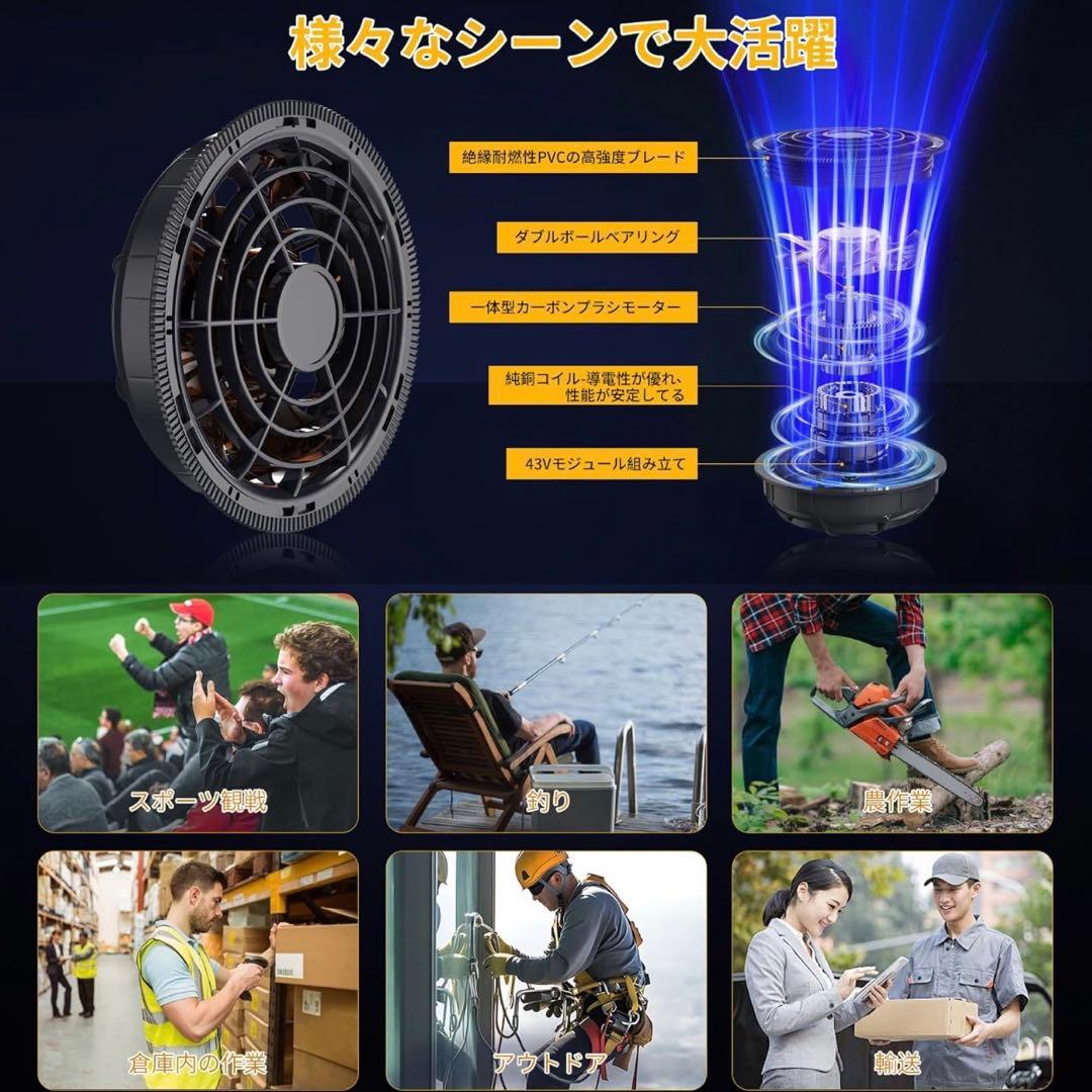 空調作業服 ファンバッテリーセット 43V 30000mAh 大容量 日本製