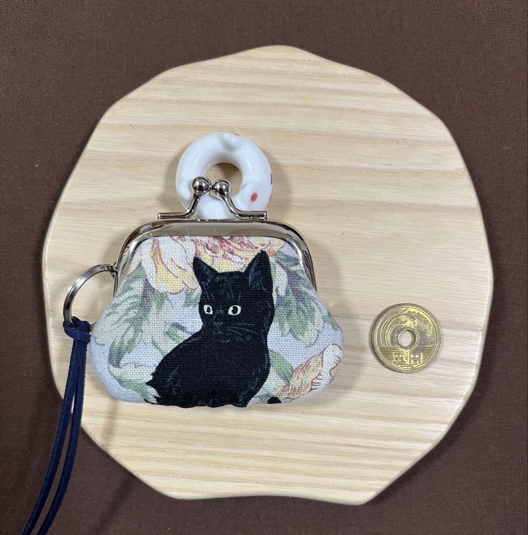 猫柄ハンドメイド・ミニがま口財布・アクセサリーケース・小物ケース・ネックレス