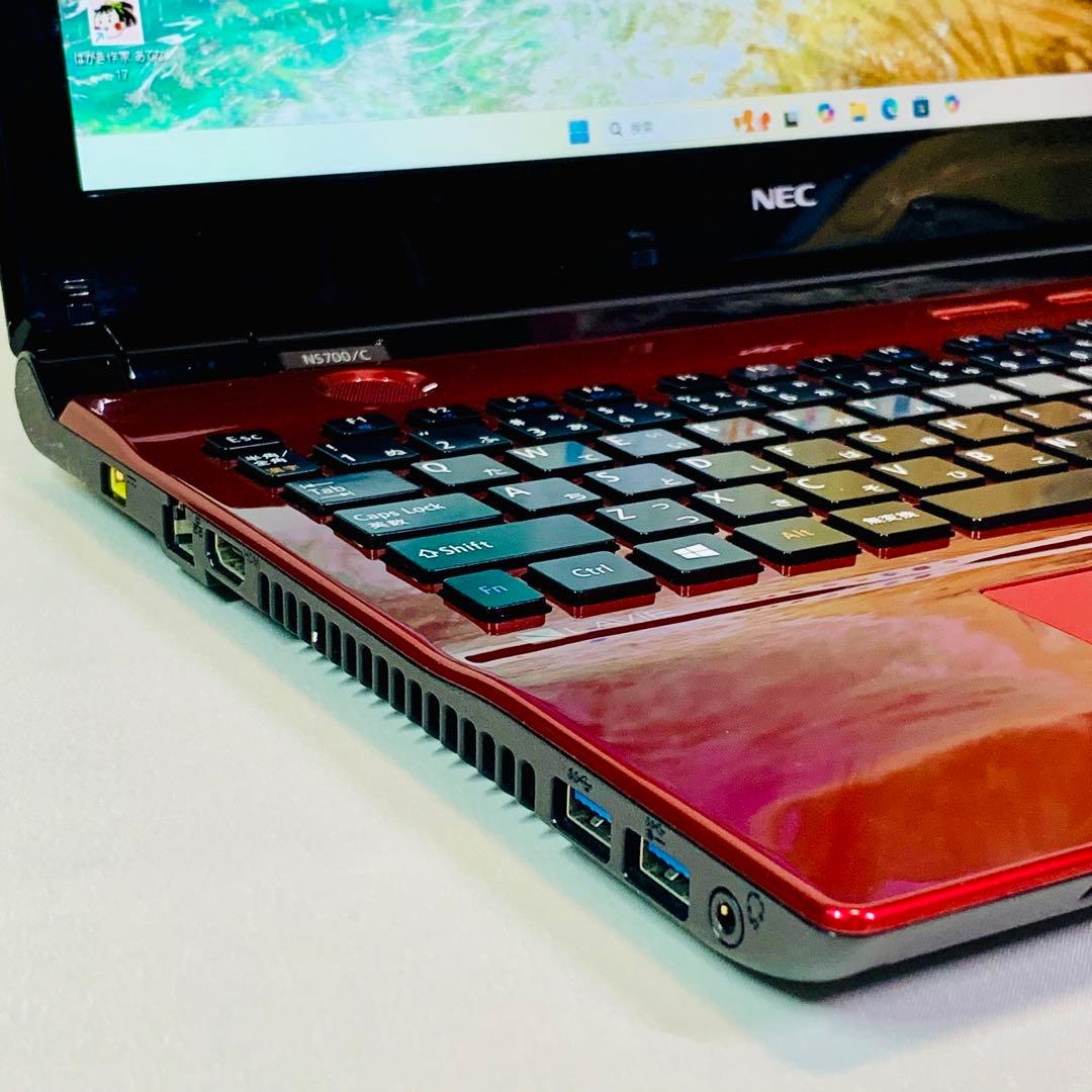 Core i7✨6世代✨SSD1TB✨16GB✨オフィス✨赤✨ノートパソコン