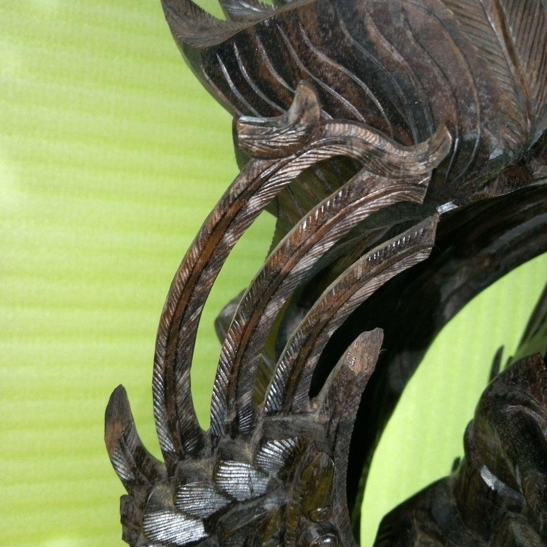 木彫像　オブジェ　木製　木彫り　雑貨　インテリア　置物　魔除け　厄除け　レア