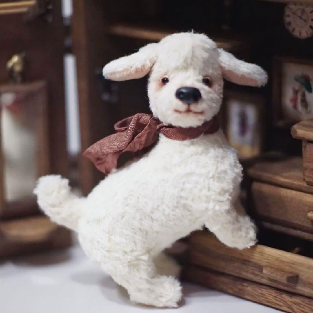 やんちゃなモコモコちゃん ぬいぐるみ 海外作家様 犬 羊 テディベア ミニチュア