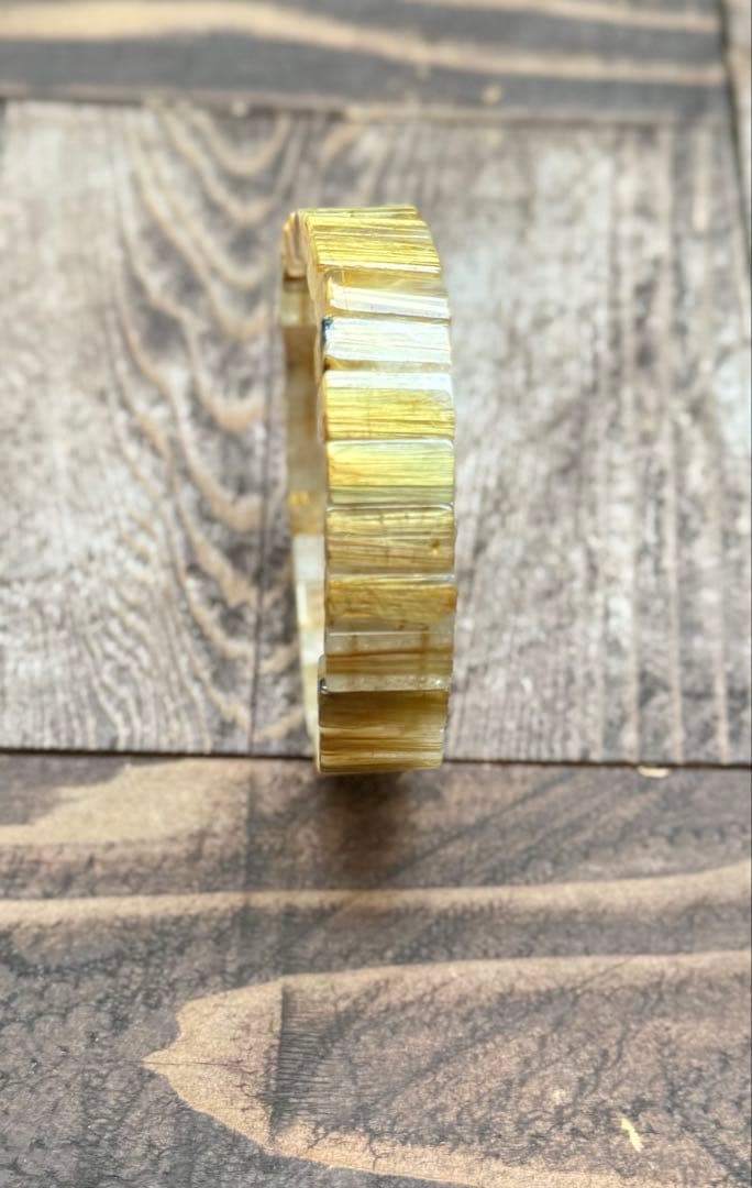 タイチンルチルのバングルです。　14.5mm 内径17cm 太いタイチンが美しい