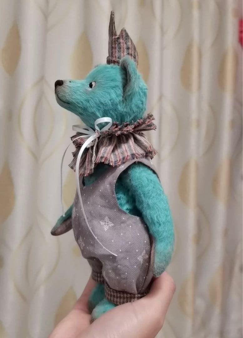 くまの王子様 ぬいぐるみ テディベア 海外作家様 ハンドメイド くまちゃん