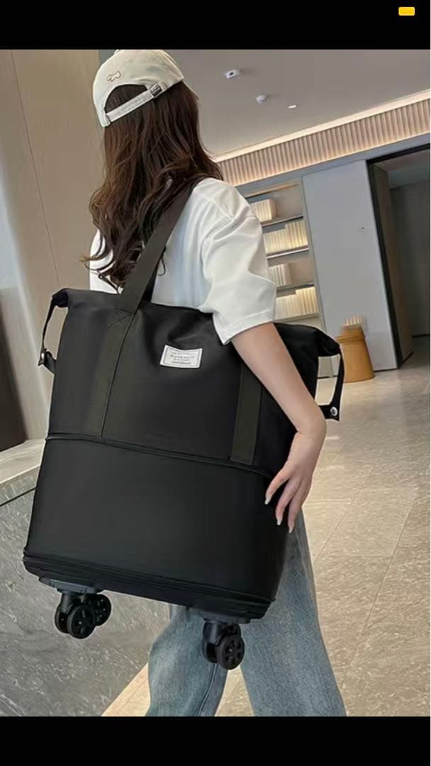 ❤️即購入OK❤️旅行用軽量トラベルダッフルバッグ、ホイール付き拡張可能ジッパー付き