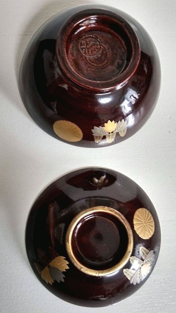 豊楽焼　蓋付き椀　漆工芸　骨董　 希少品　アンティーク　訳あり