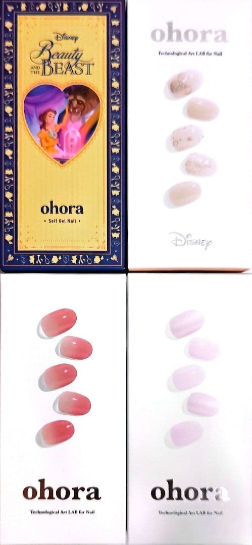 ディズニー ohora セミキュアネイルシールセット Disney 美女と野獣