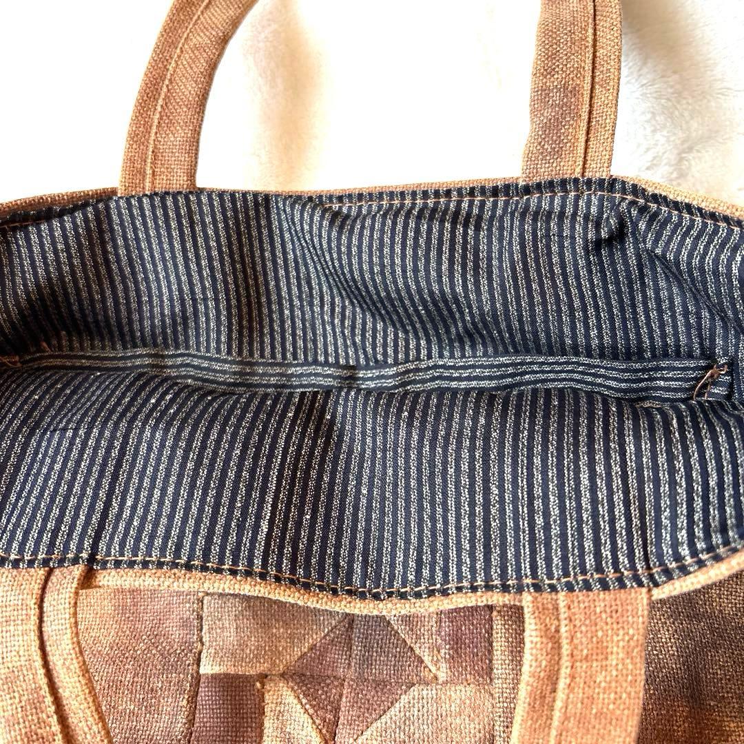 新品 柿渋染め トートバッグ 酒袋 古布 ハンドメイド 一点物