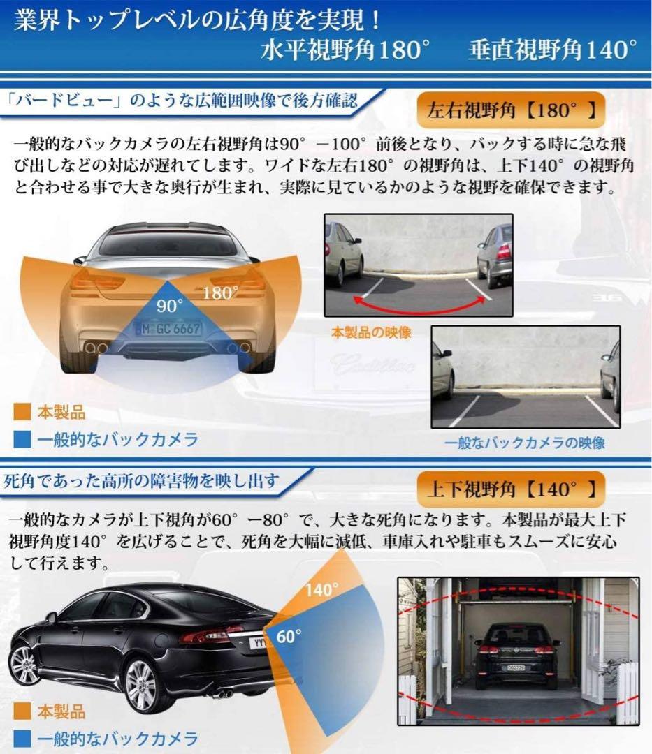 20%オフ✳️ URVOLAX バックカメラ 超広角実現 100万画素